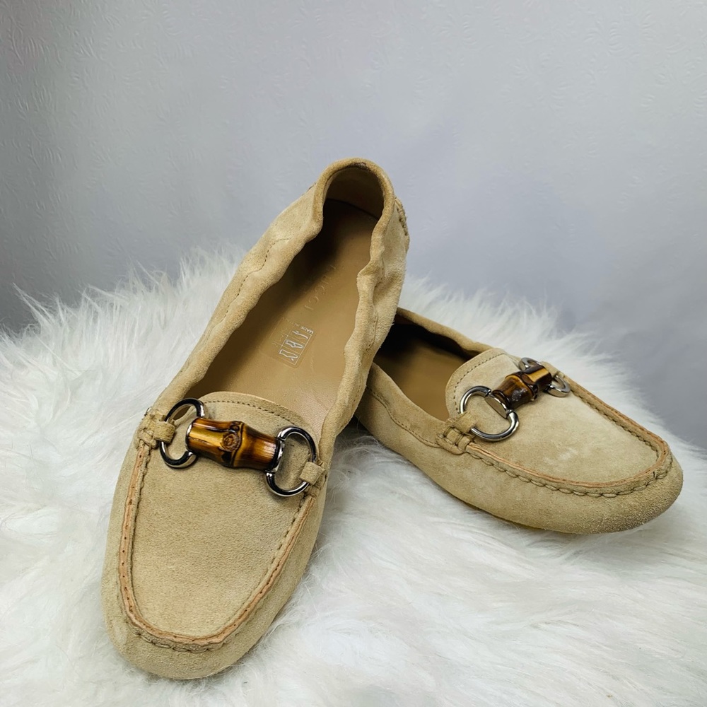 GUCCI Horsebit Accent Leather Loafers